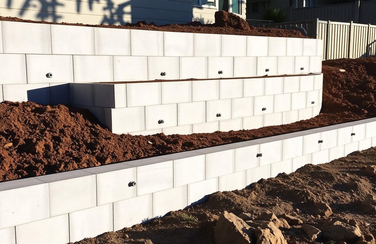 Concrete Sleeper Retaining Wall — Mornington — after